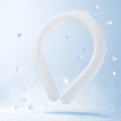ChillLoop neck cooling ring hero shot with frost and ice crystals