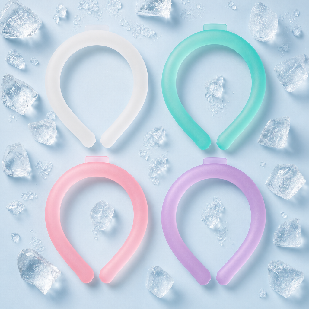 ChillLoop family 4-pack in four colors with ice cubes